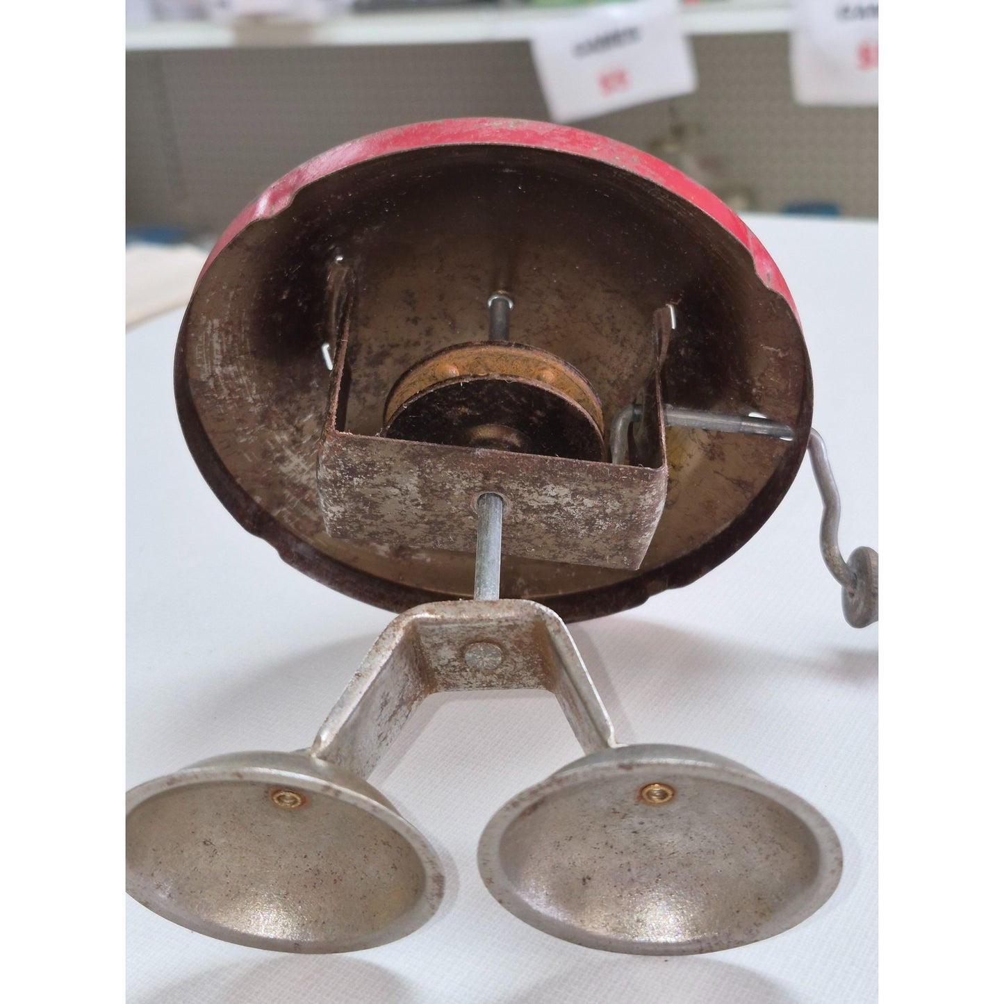 Wolverine Red Metal Toy Washing Machine – 1930s–50s – Glass Jar