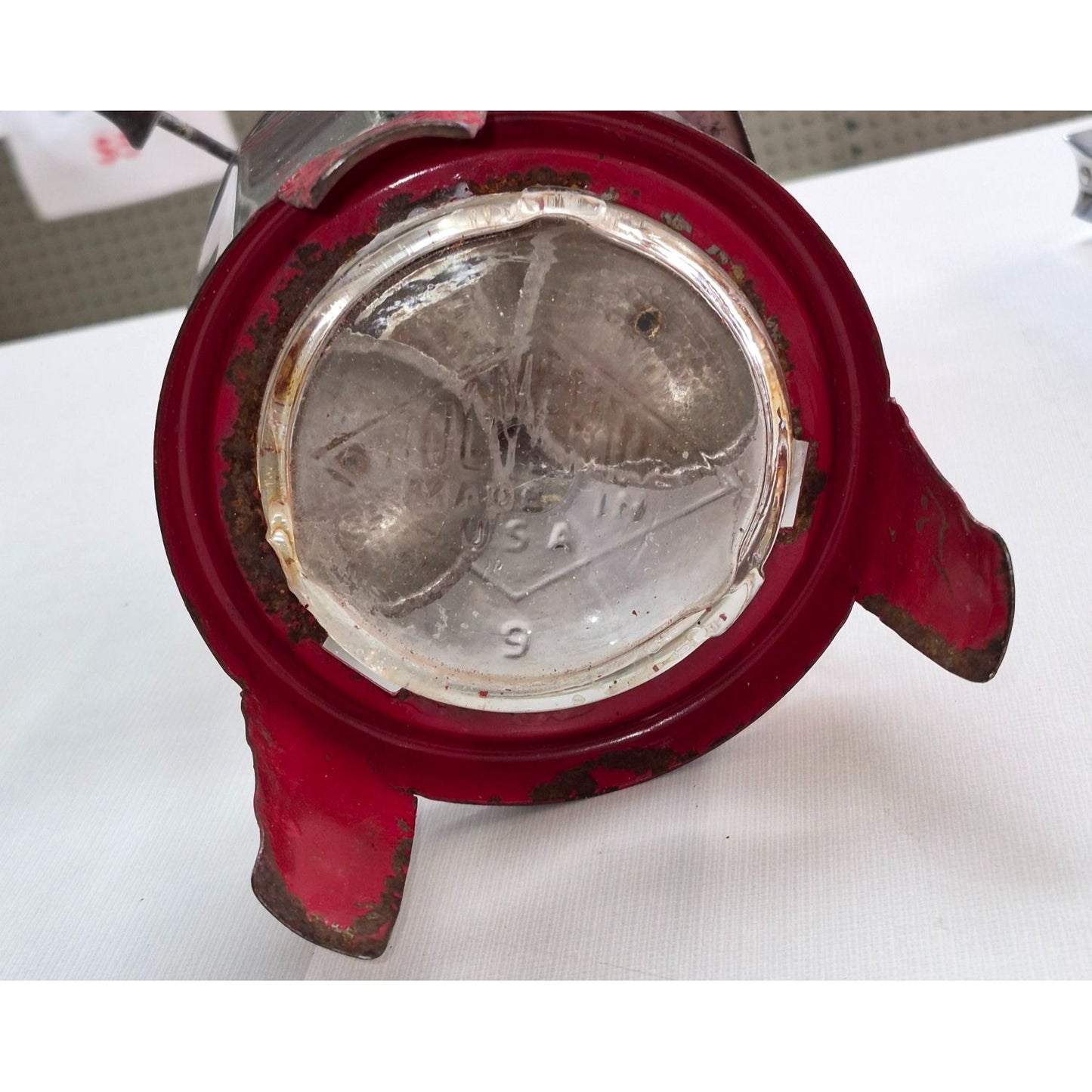 Wolverine Red Metal Toy Washing Machine – 1930s–50s – Glass Jar