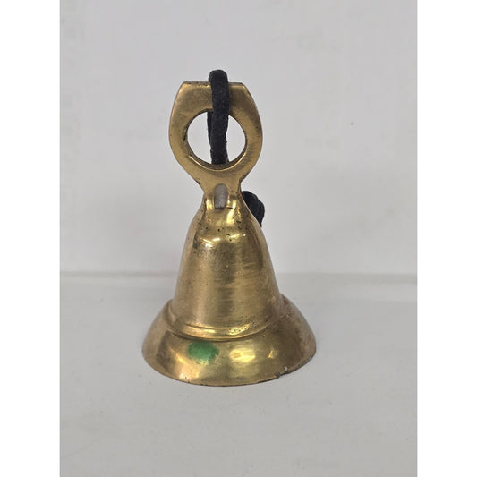 Small Vintage Brass Hand Bell Dinner School