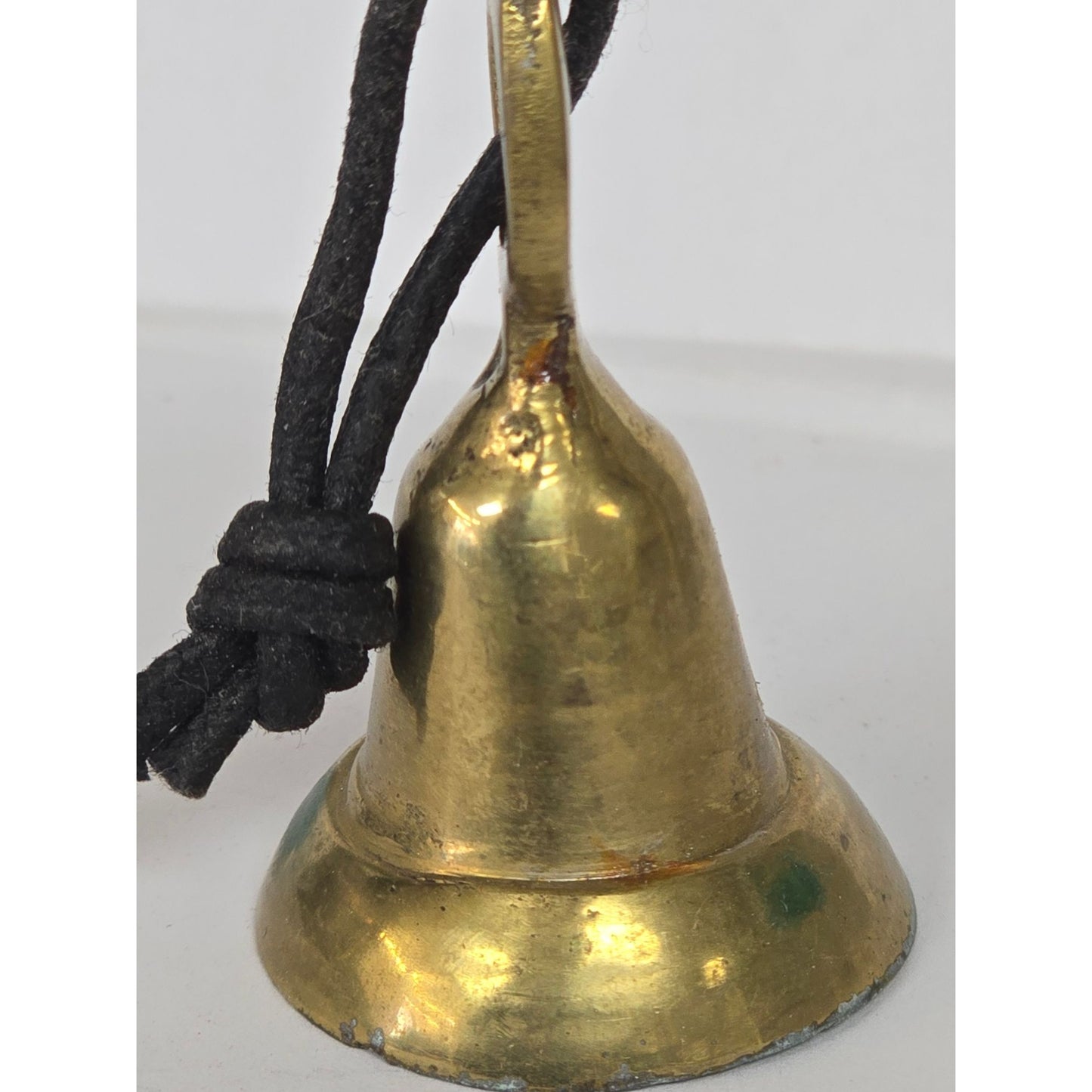 Small Vintage Brass Hand Bell Dinner School