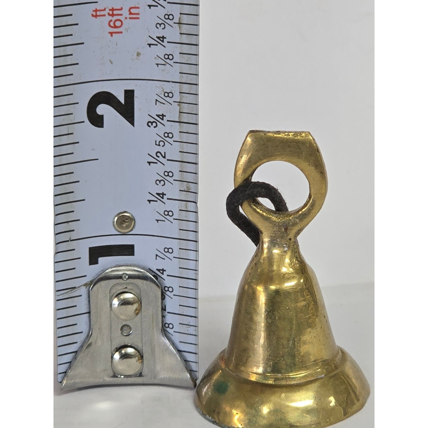 Small Vintage Brass Hand Bell Dinner School