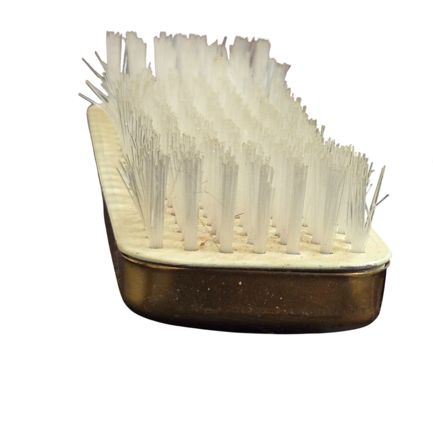 Vintage Art Deco Hairbrush Brush Set Vanity Style Gold Red Inlay