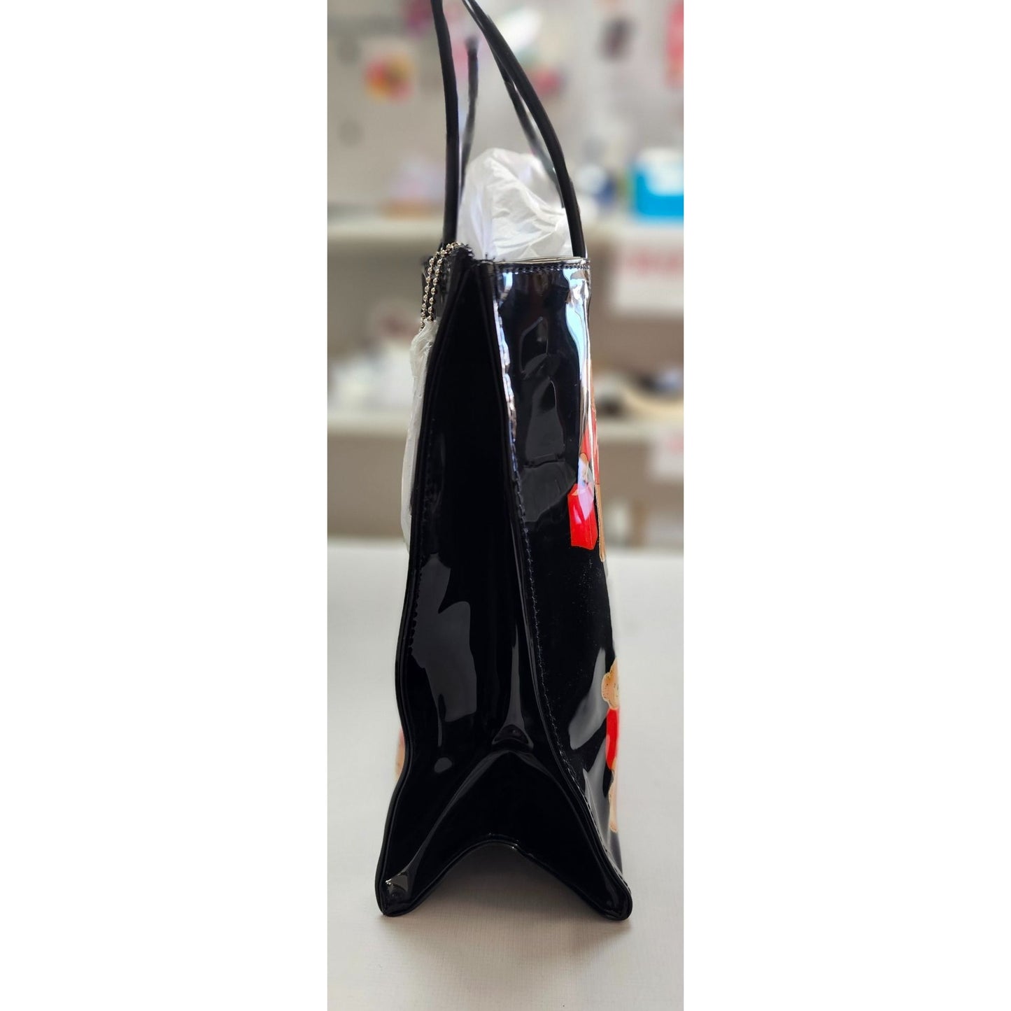 Teddy Bear Black Tote Bag