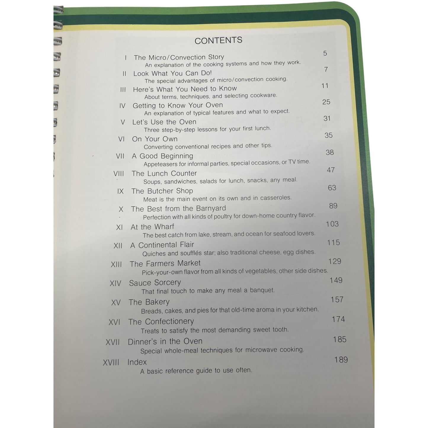 Kenmore Micro/Convection Cooking Cookbook 1981 Illustrated Spiral Bound