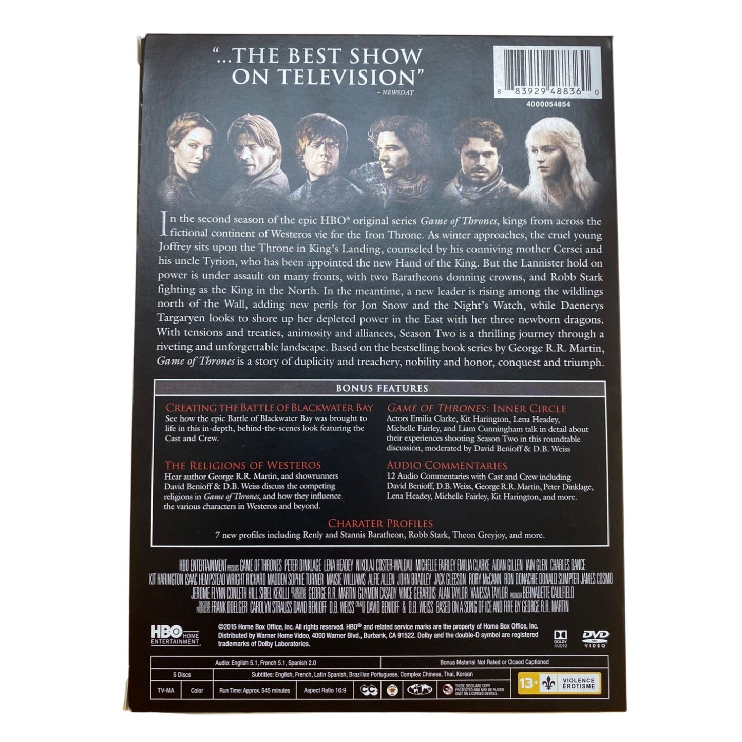 Game Of Thrones: The Complete Second Season DVD Box Set