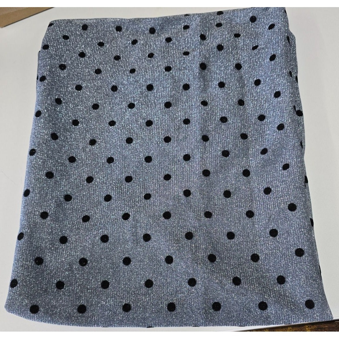 Gray & Black Polka Dot 70" Wide Fabric By 2 Yards Sheer Polyester