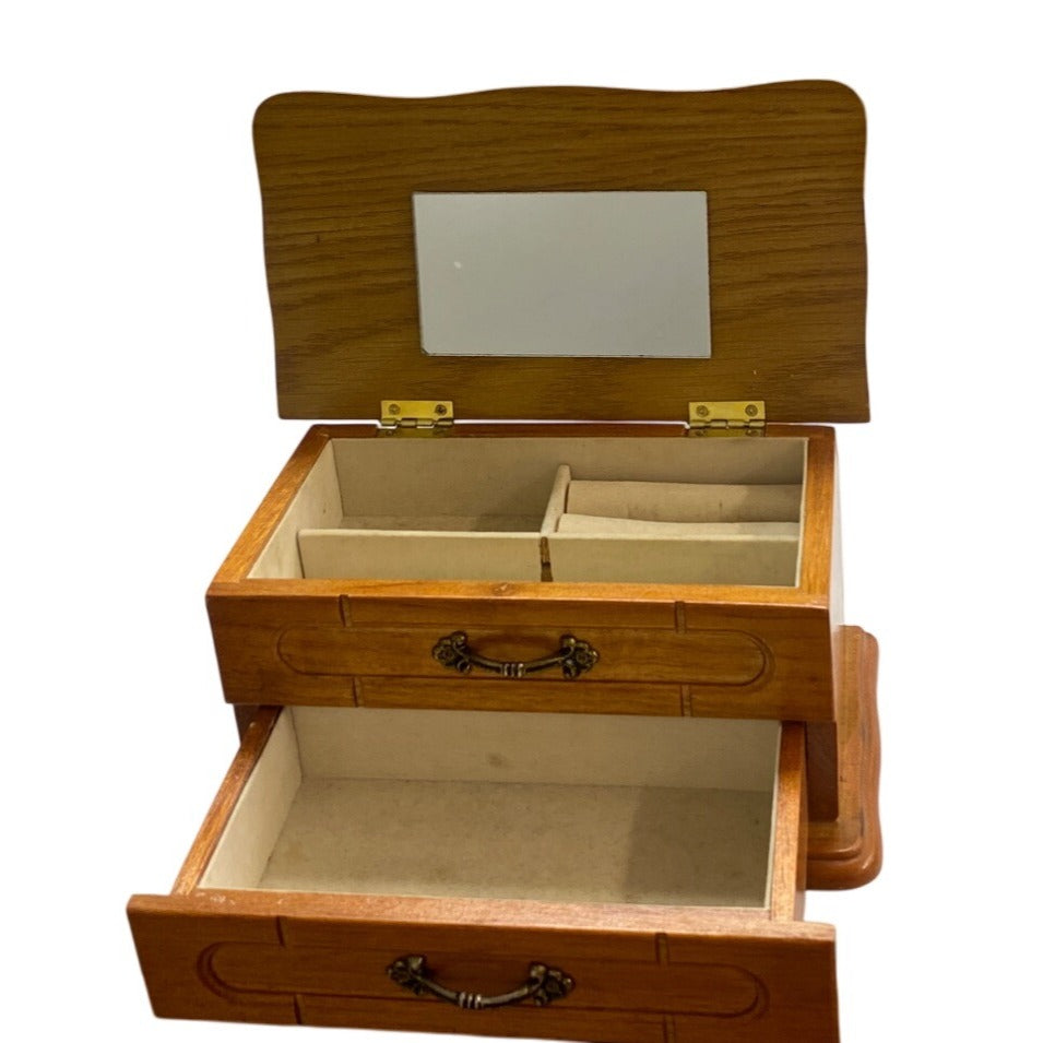 Vintage Wooden Jewelry Box