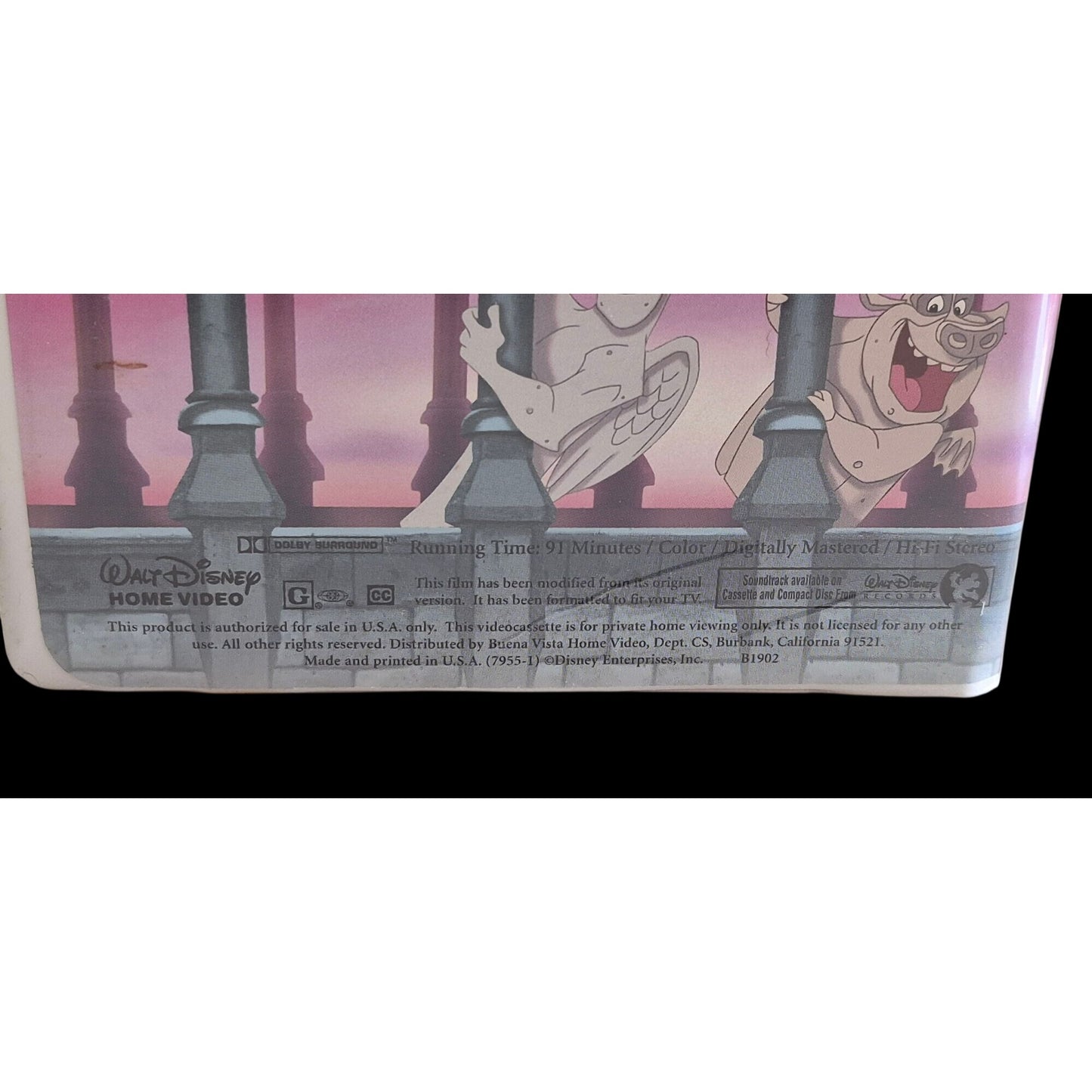 Walt Disney Masterpiece VHS The Hunchback Of Notre Dame 1996