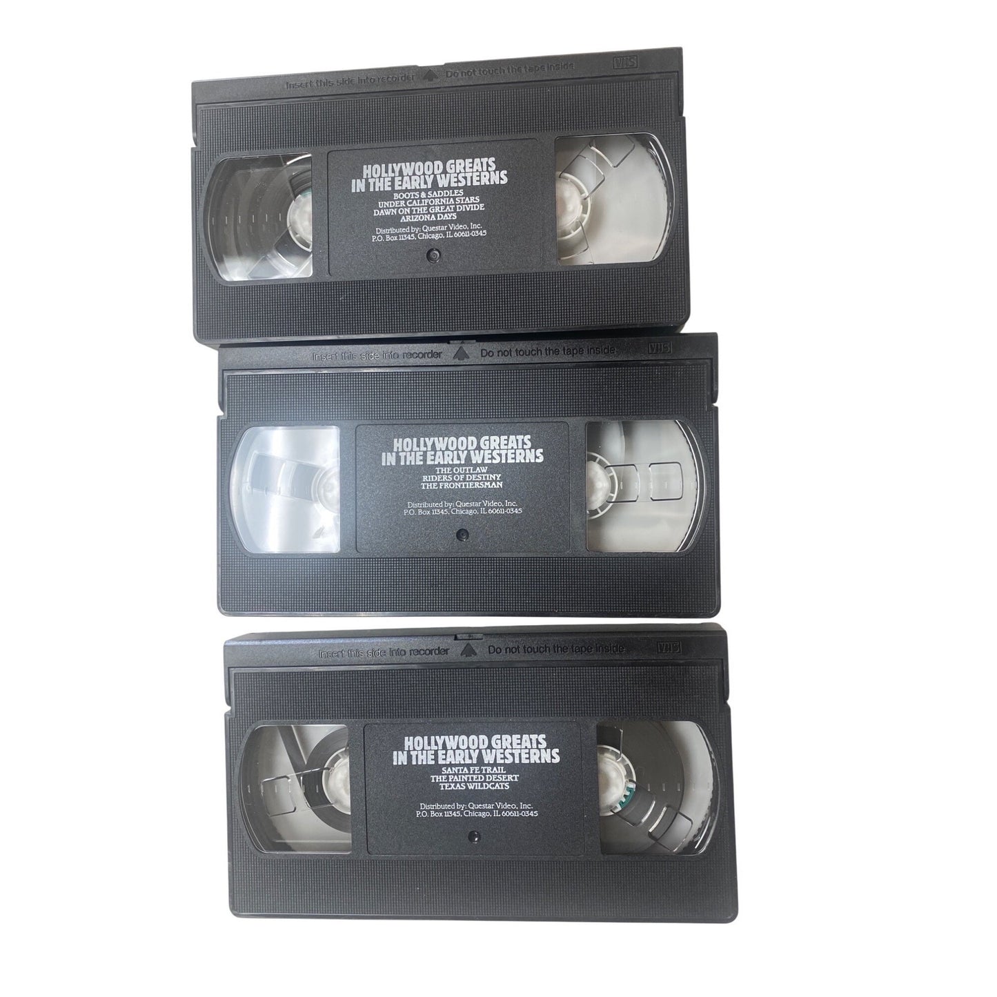 Hollywood Greats In The Early Western Classics 3 VHS Set Questar Video Presentation