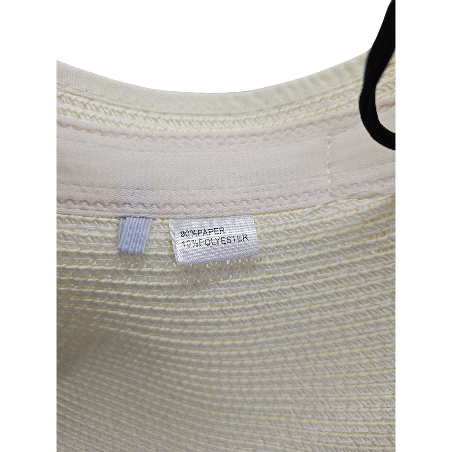 Wide Brim Womens Sun Visor Hat With Bow Detail In Ivory