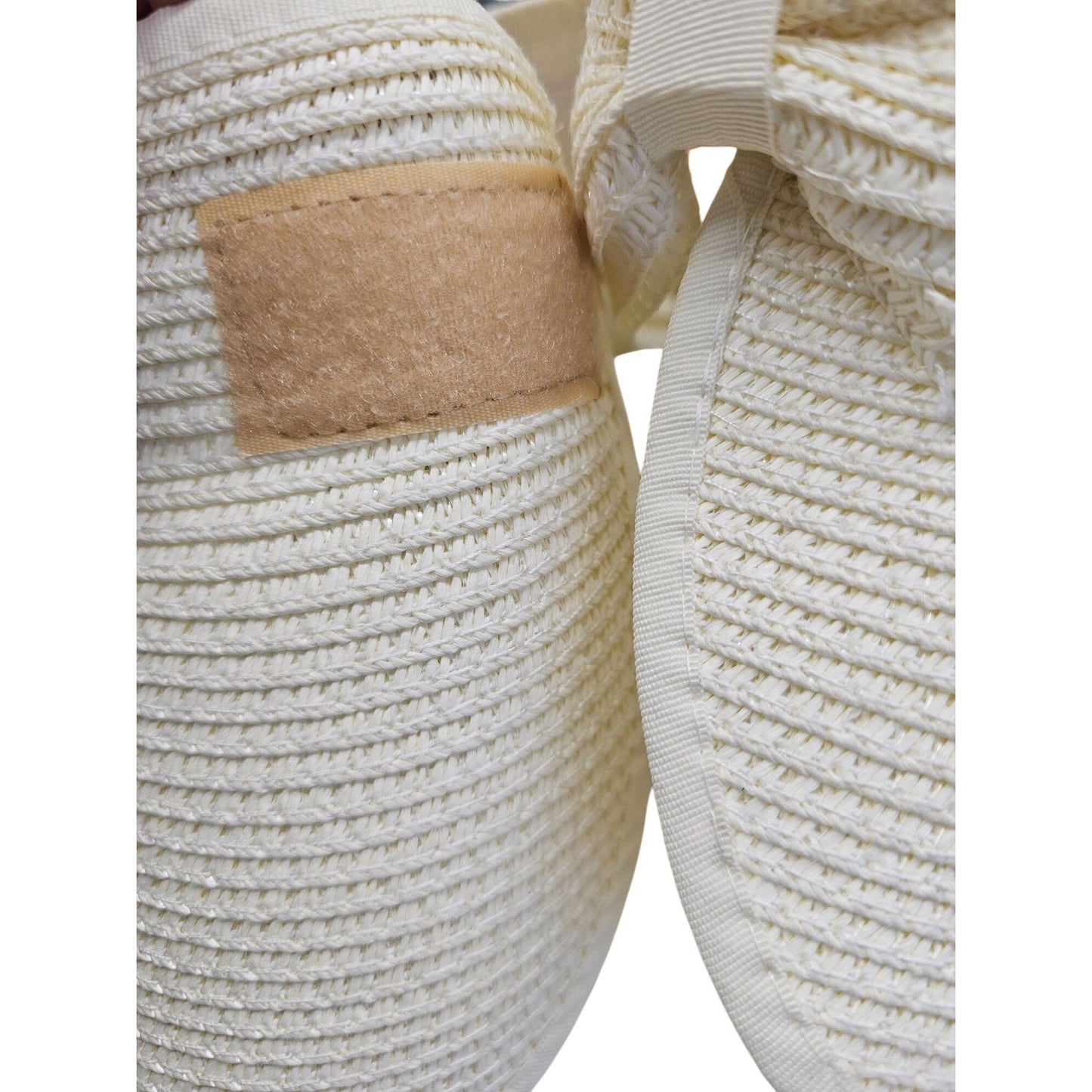 Wide Brim Womens Sun Visor Hat With Bow Detail In Ivory