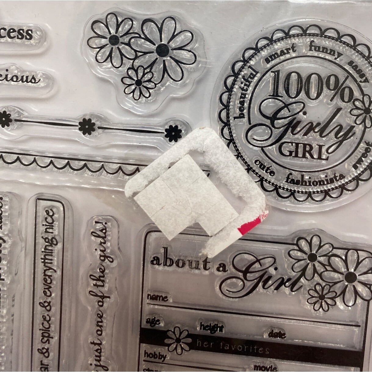 Recollections Label Me Sweet 12 Clear Stamps Set For Crafting & Scrapbooking