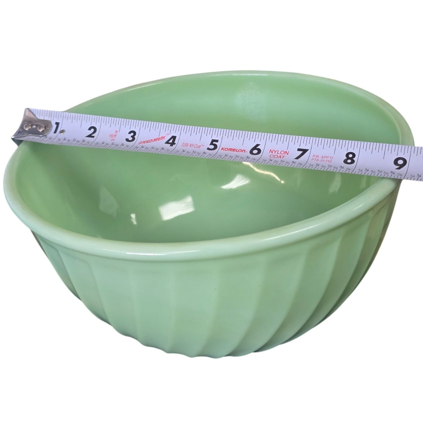 Vintage Fire-King Jadeite Swirl Mixing Bowl Set 3  Made In USA