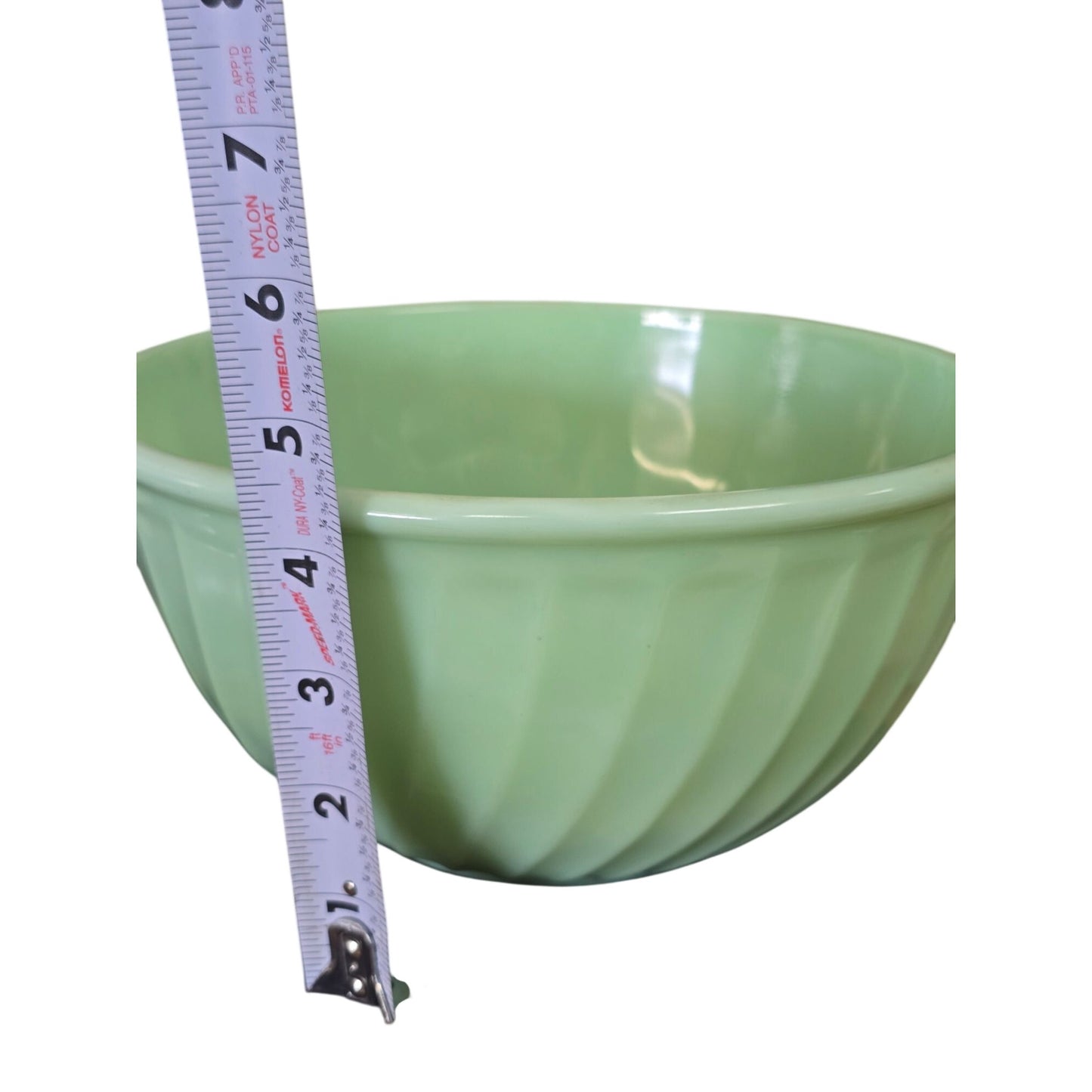 Vintage Fire-King Jadeite Swirl Mixing Bowl Set 3  Made In USA