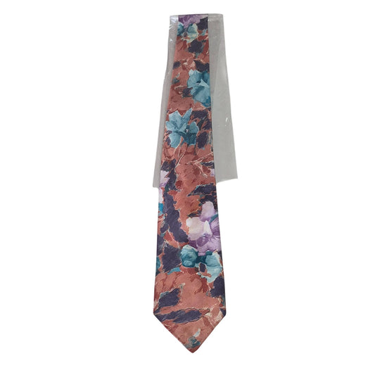 Ketch Mens Floral Patterned Tie - Multicolor