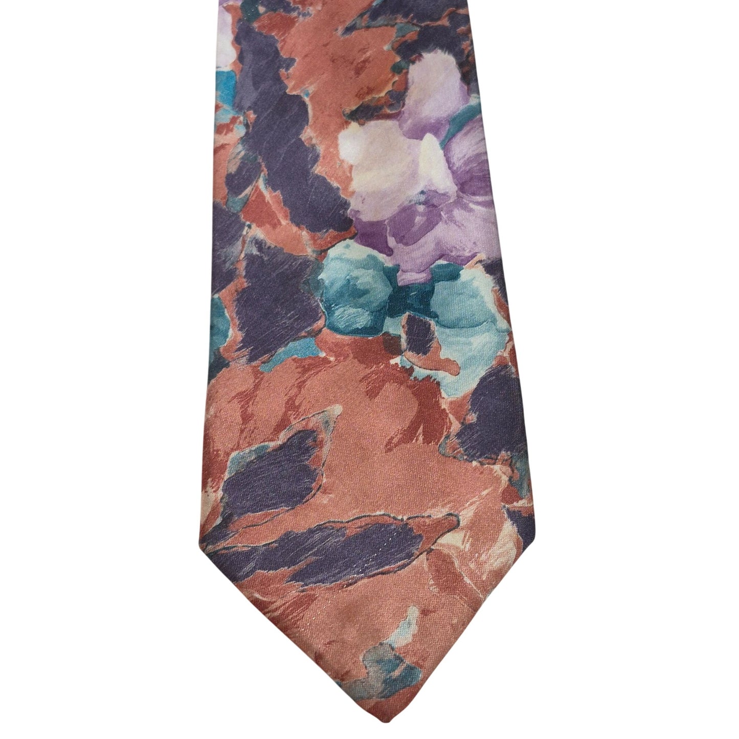 Ketch Mens Floral Patterned Tie - Multicolor