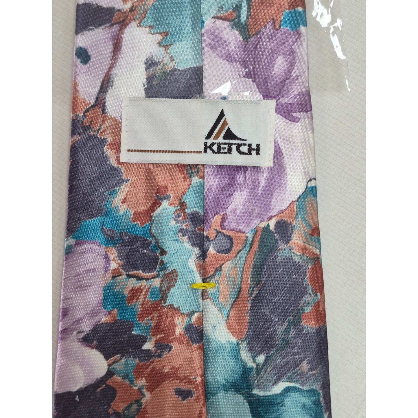 Ketch Mens Floral Patterned Tie - Multicolor