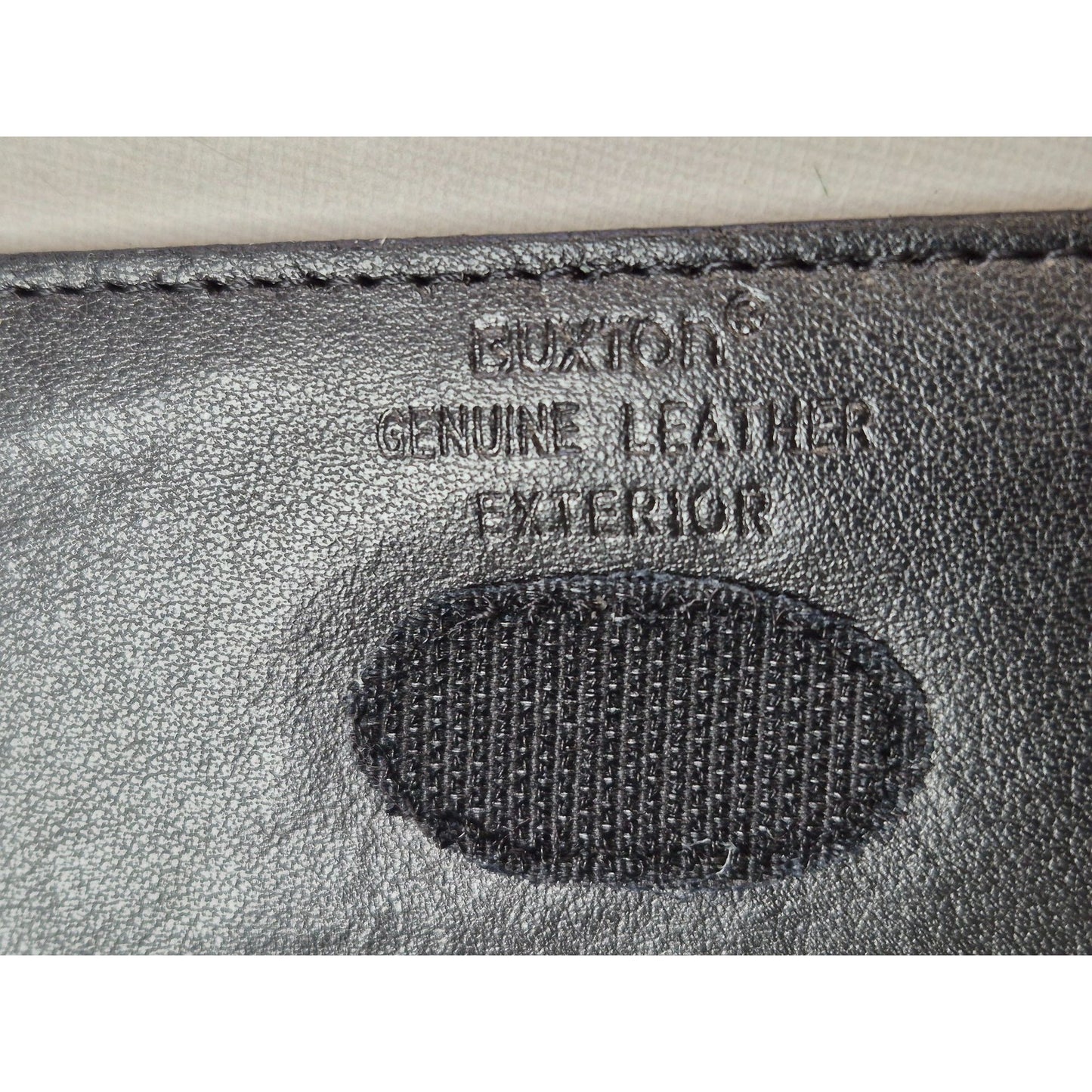 Buxton Crossbody Wallet Genuine LEATHER Organizer Clutch Credit Card Black Trifold