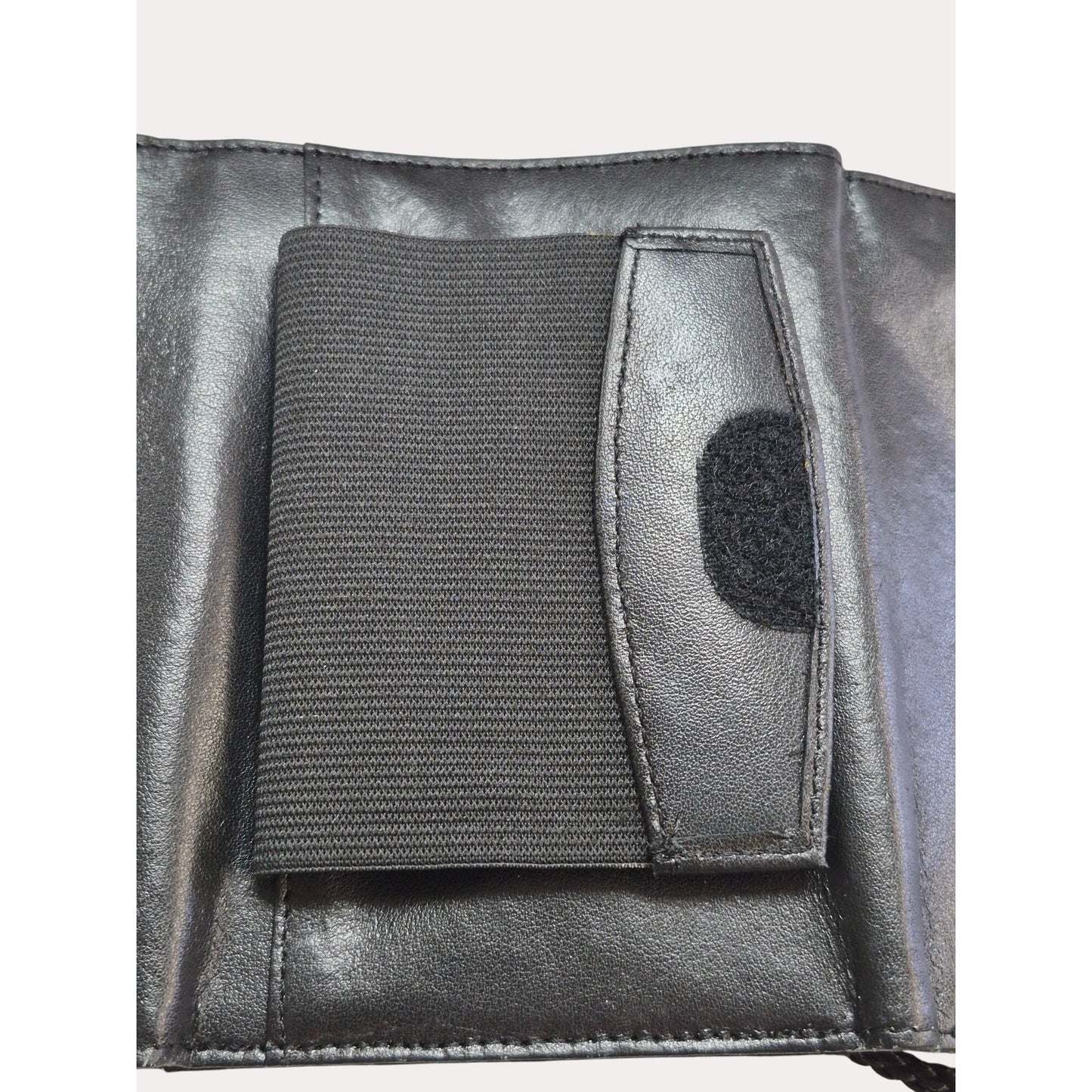 Buxton Crossbody Wallet Genuine LEATHER Organizer Clutch Credit Card Black Trifold