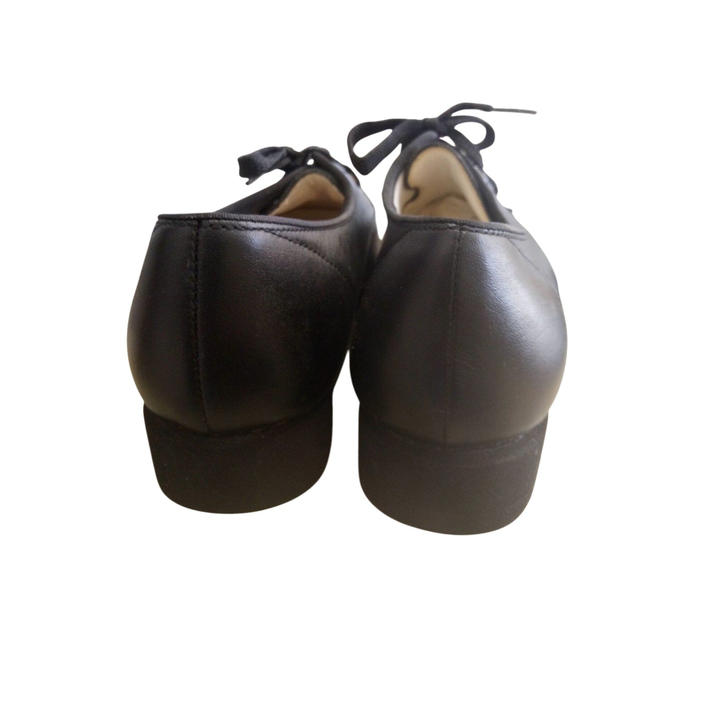 Softspots Womens Black Leather Lace-Up Comfort Shoes 10W