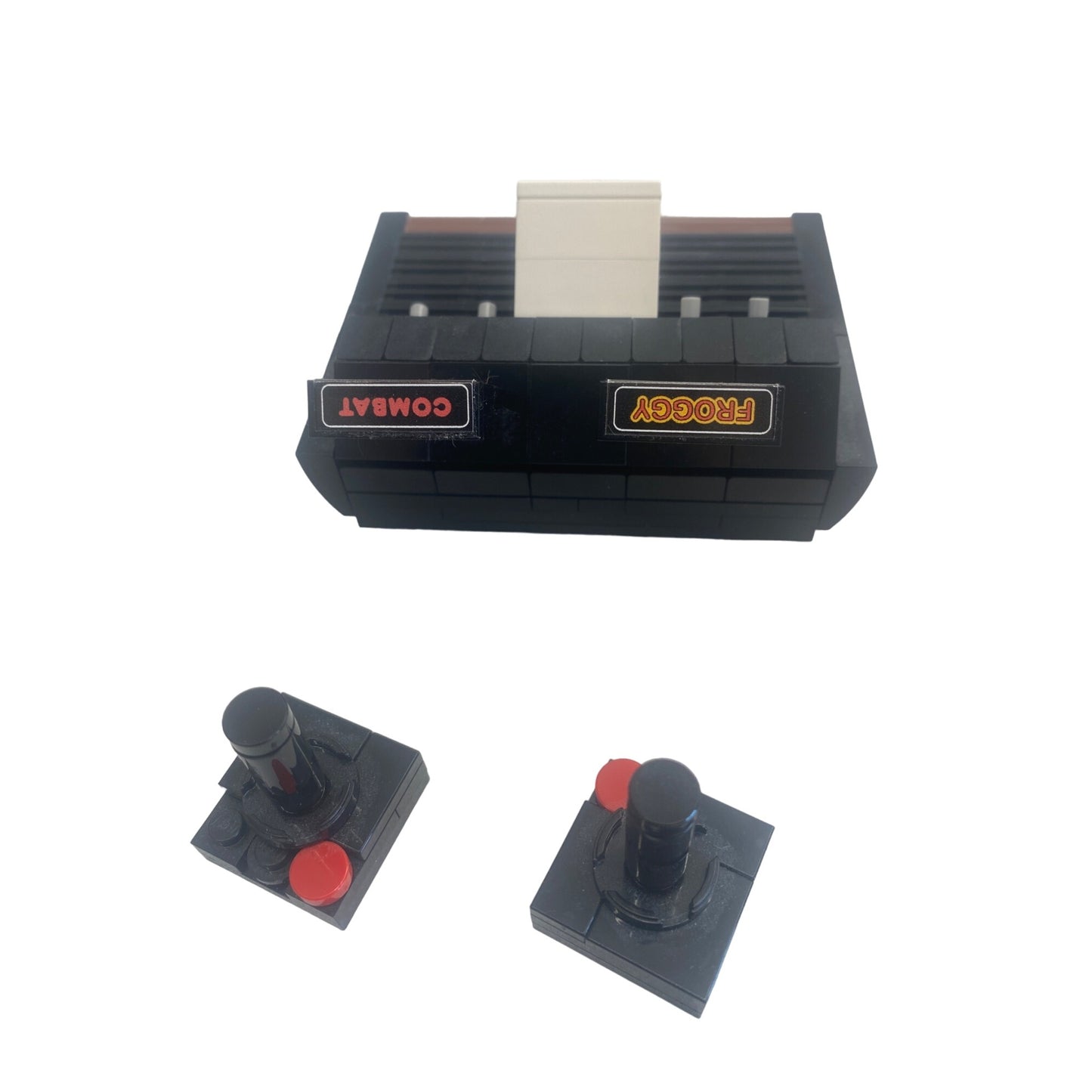 Miniature Retro Game Console Block Set With Joysticks - Froggy & Combat Lego