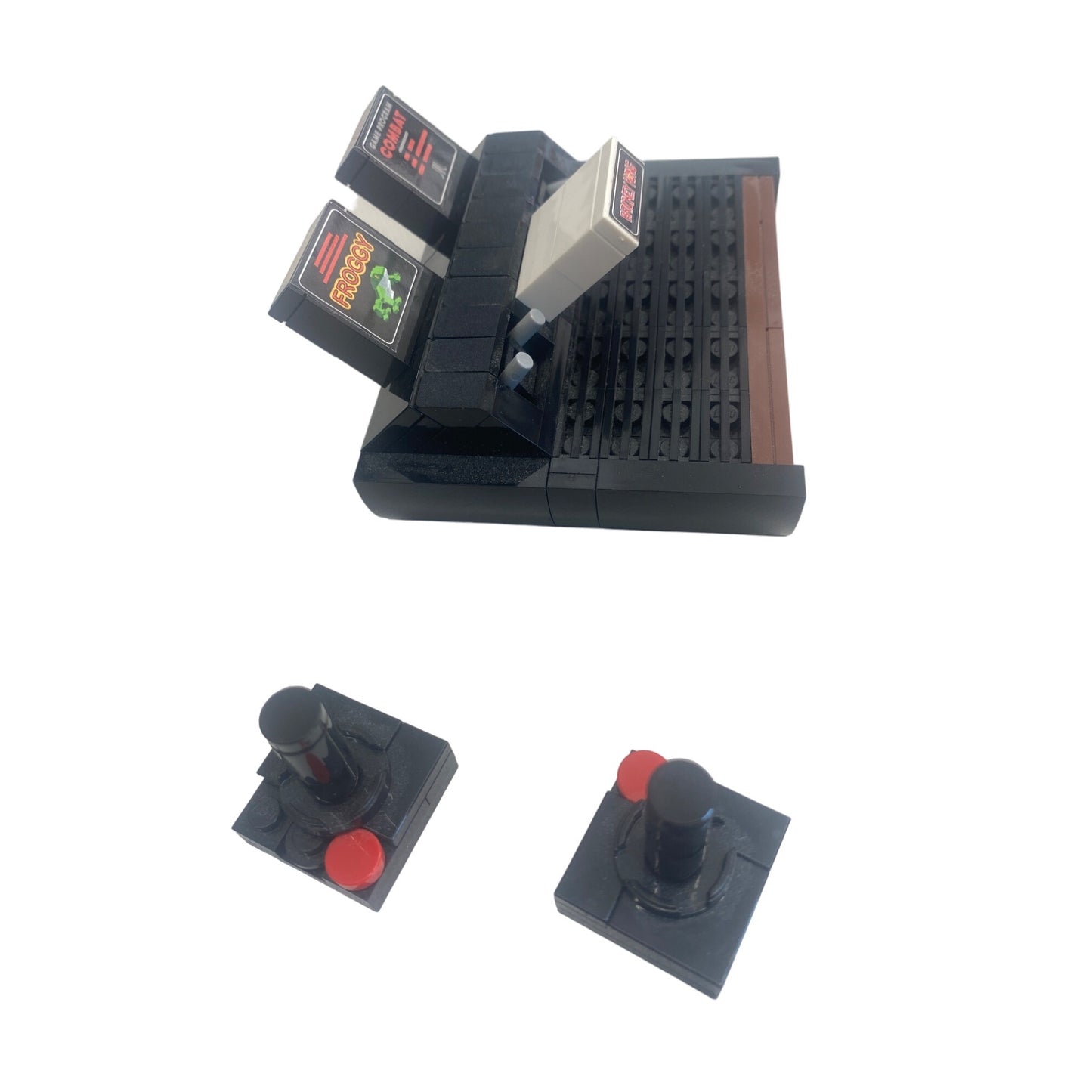 Miniature Retro Game Console Block Set With Joysticks - Froggy & Combat Lego