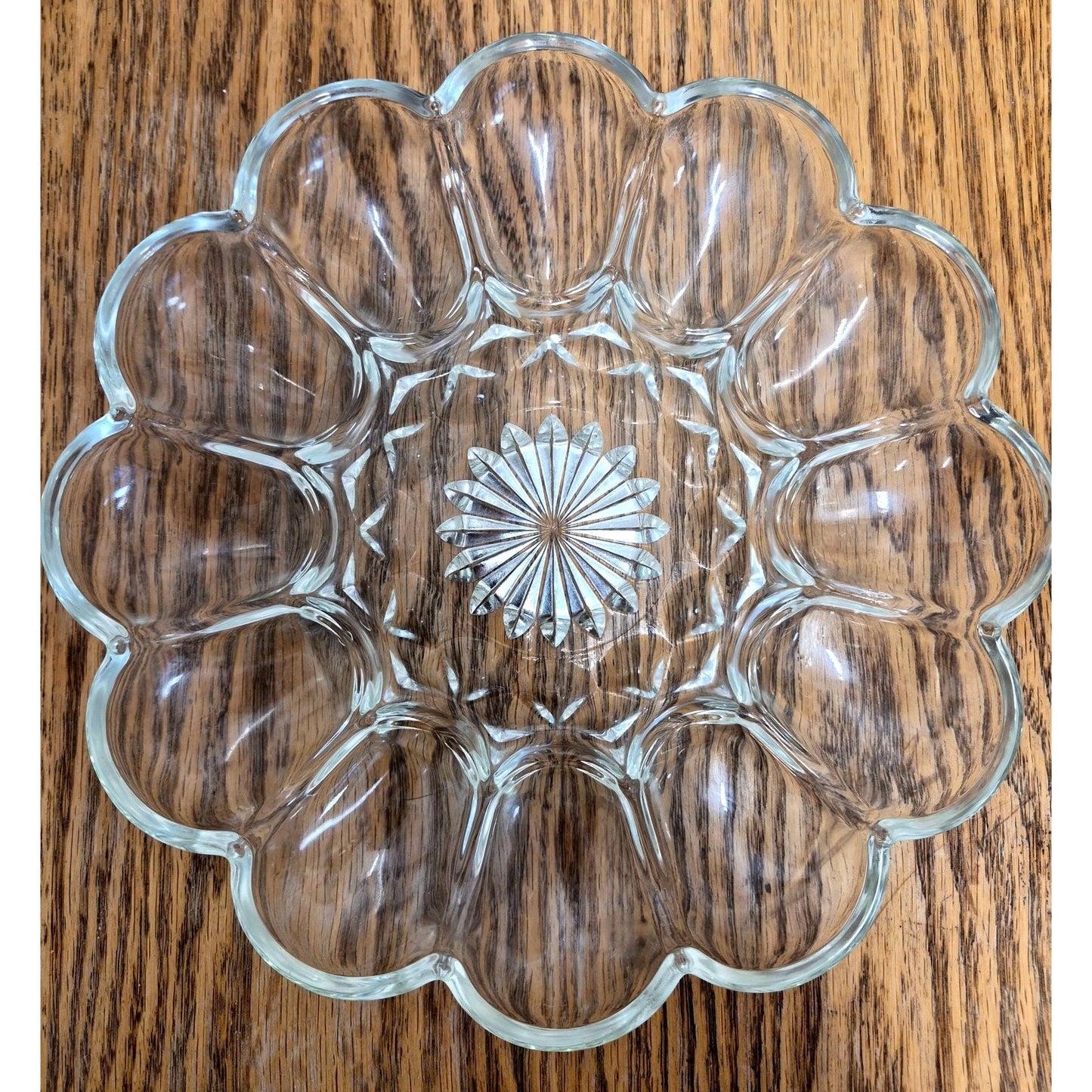 Vintage Glass Deviled Egg Plate