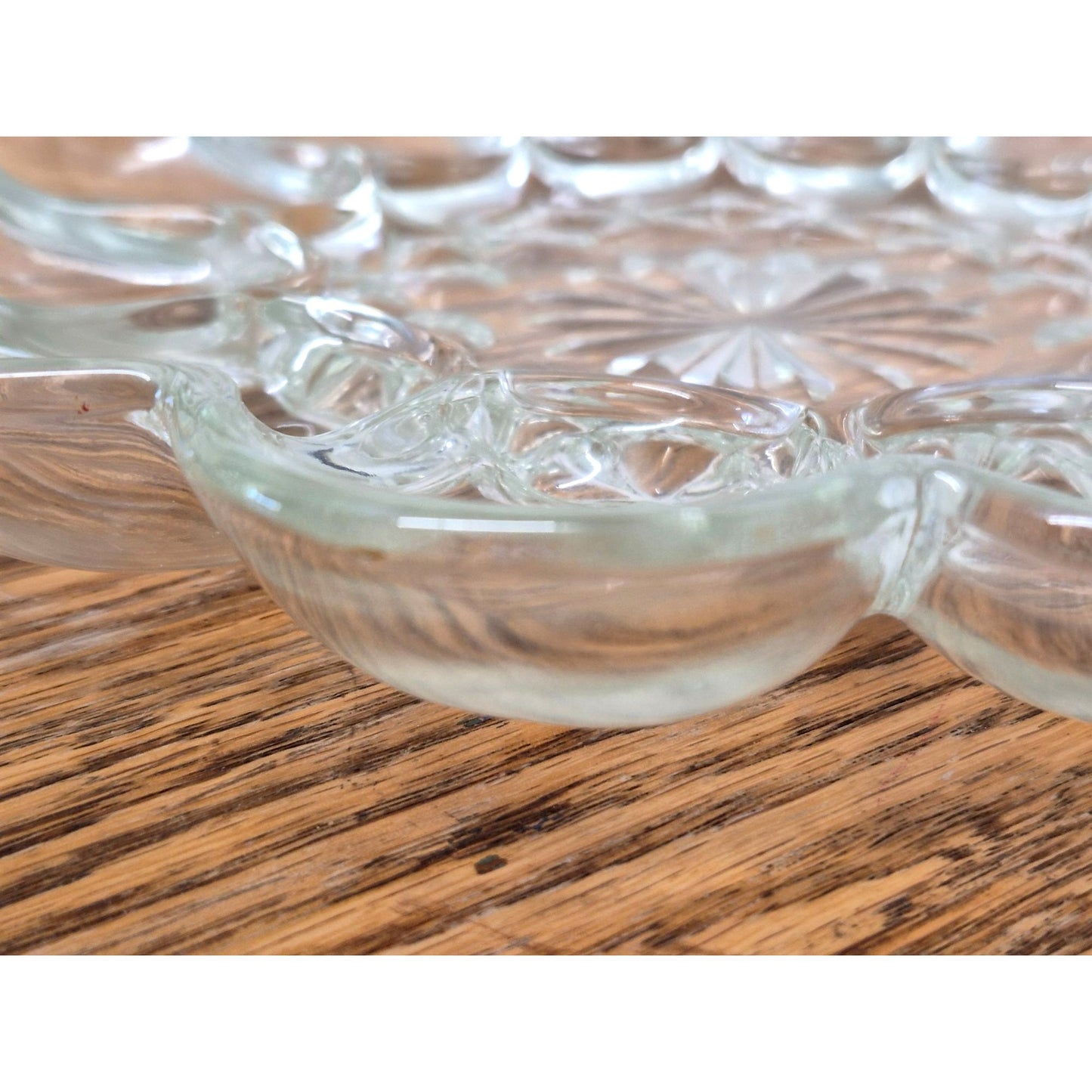 Vintage Glass Deviled Egg Plate