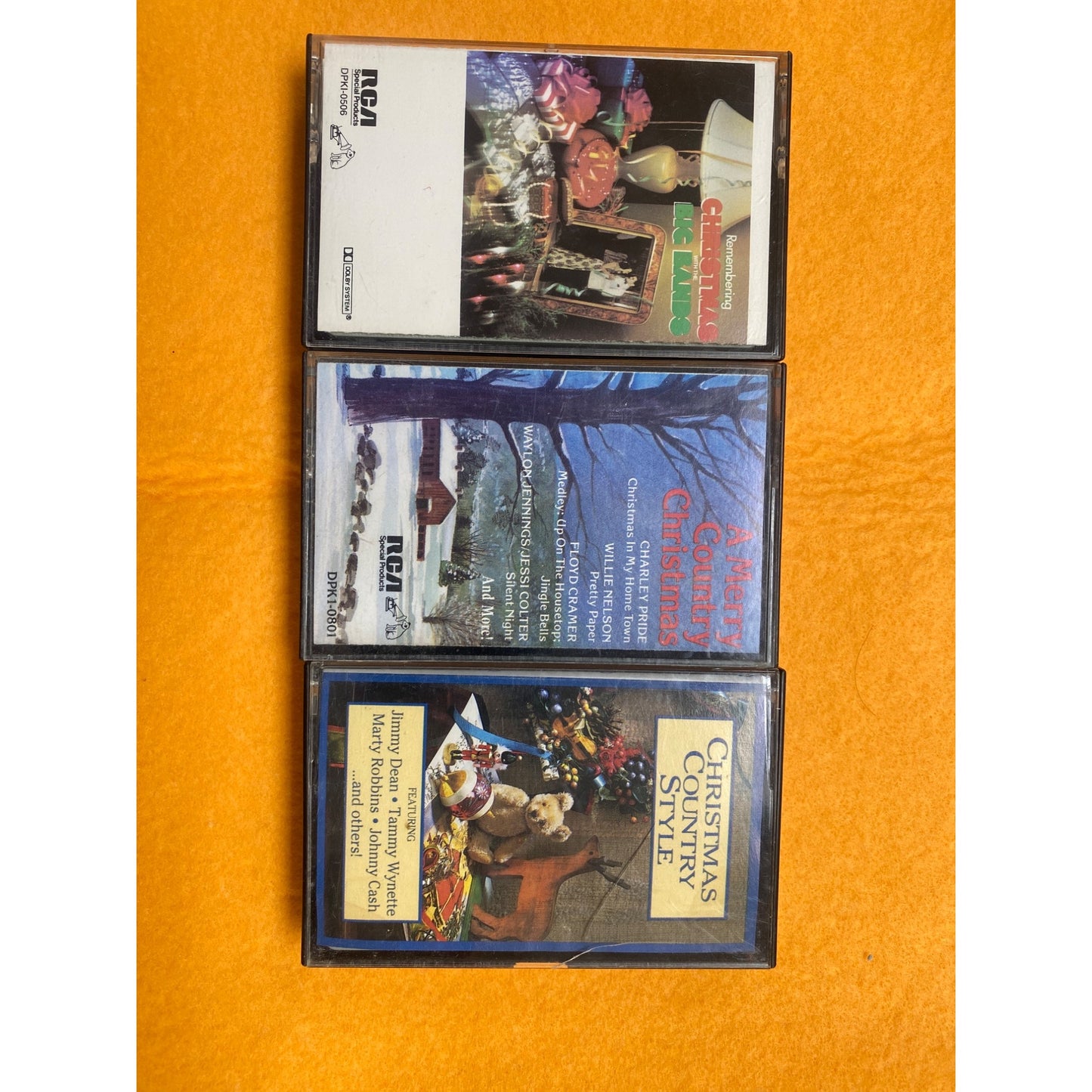 Set Of 3 RCA Christmas Themed Cassette Tapes