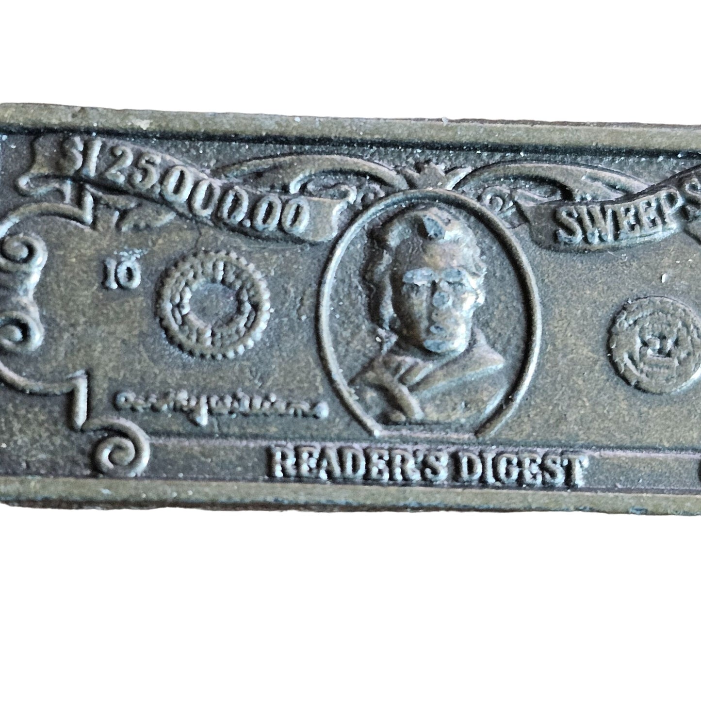 Readers Digest $125000.00 Sweepstake Metal Plaque Collectible Memorabilia