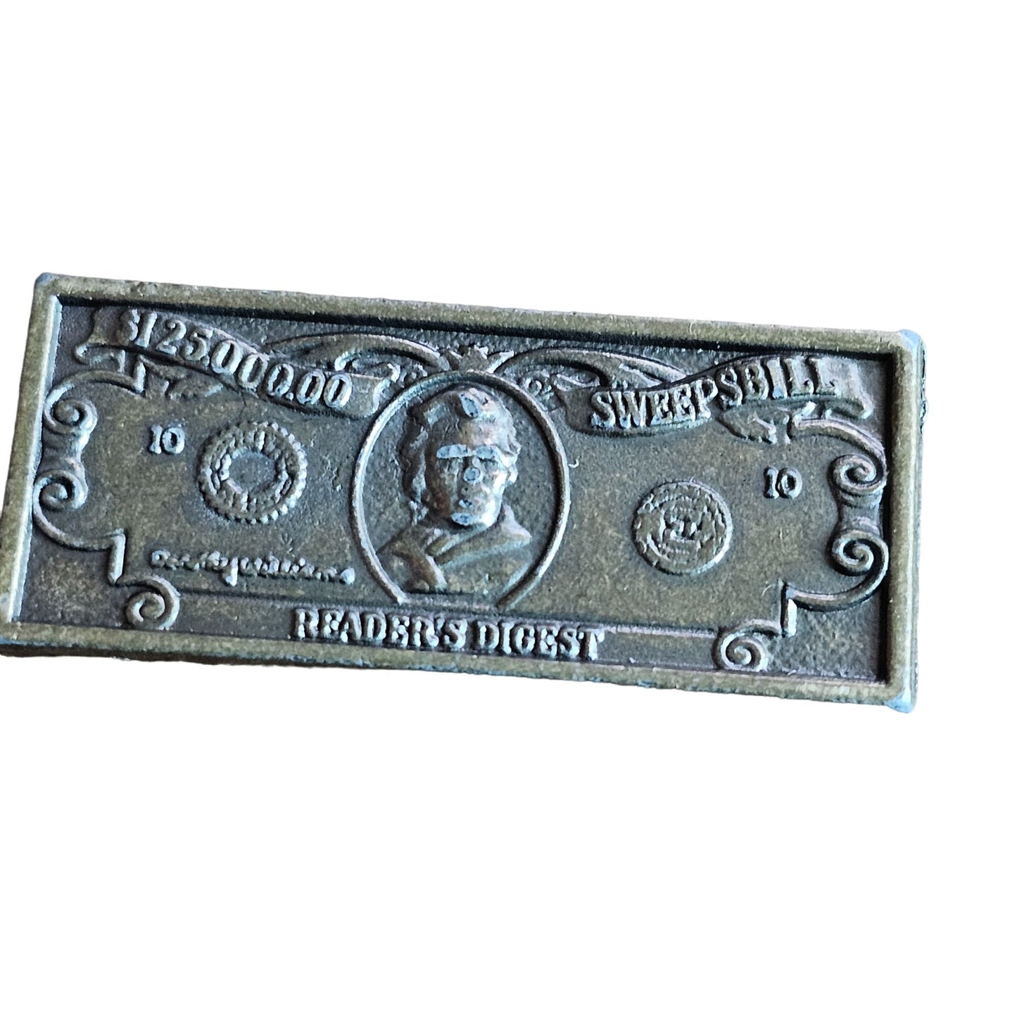 Readers Digest $125000.00 Sweepstake Metal Plaque Collectible Memorabilia