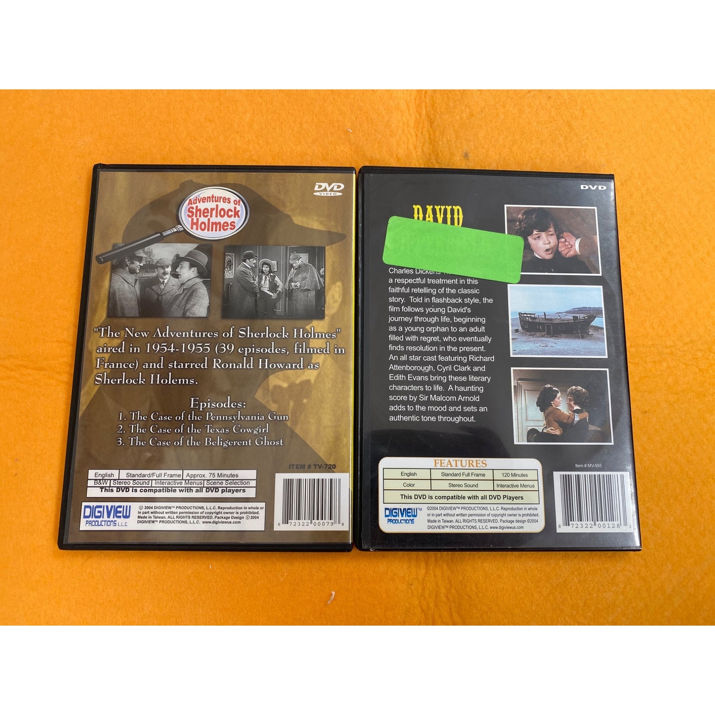 Sherlock Holmes & David Copperfield DVD Set Digitally Remastered Featuring Ronald Howard & Laurence Olivier