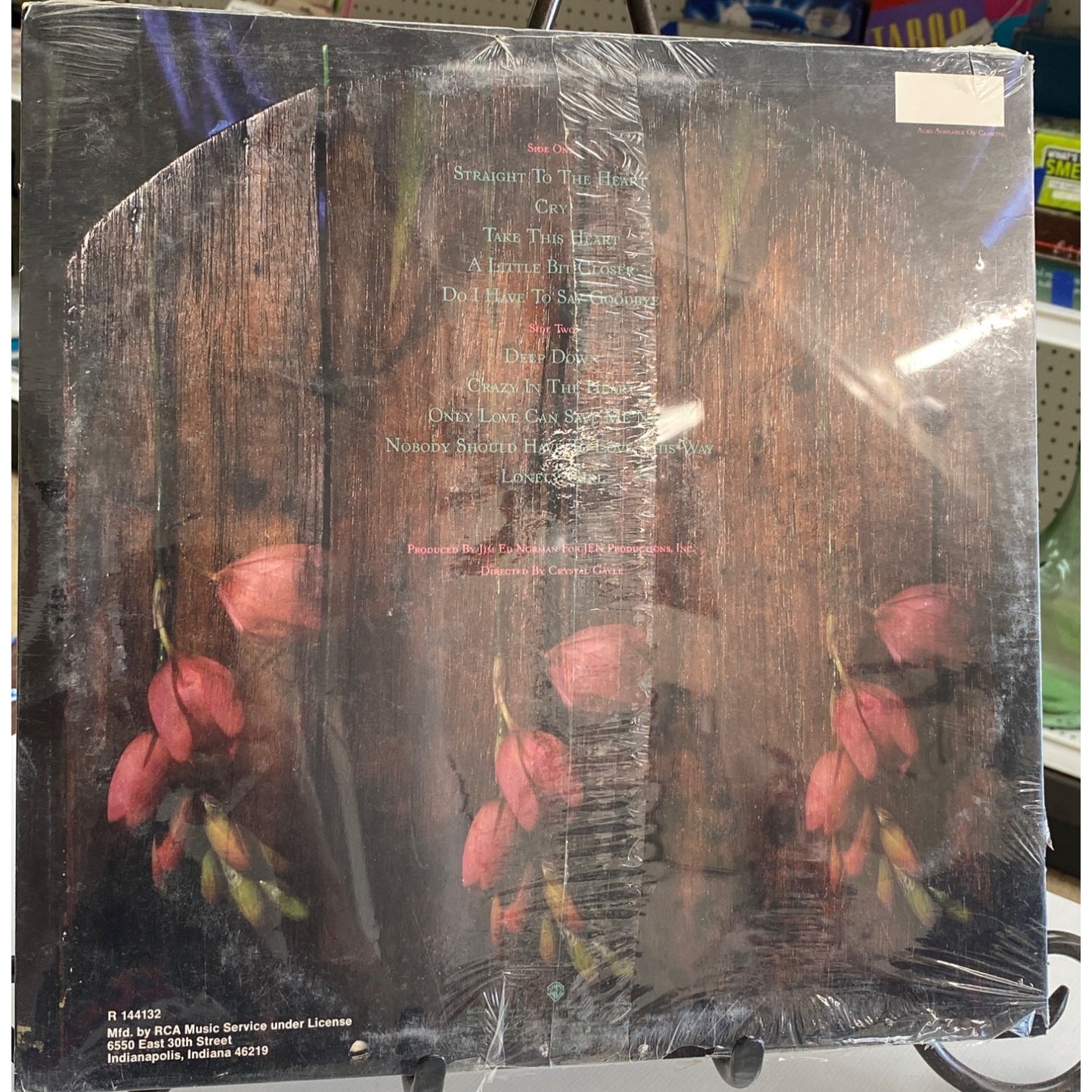Crystal Gayle "Straight To The Heart" Vinyl LP In Shrink Wrap
