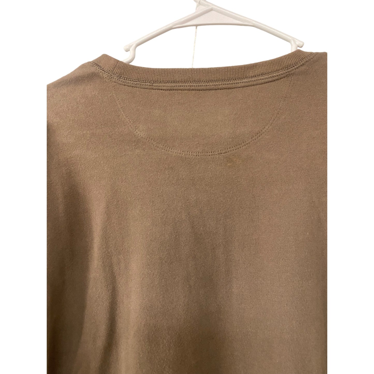 Sonoma Life + Style XL Long Sleeve Crew Neck Shirt 100% Cotton Brown