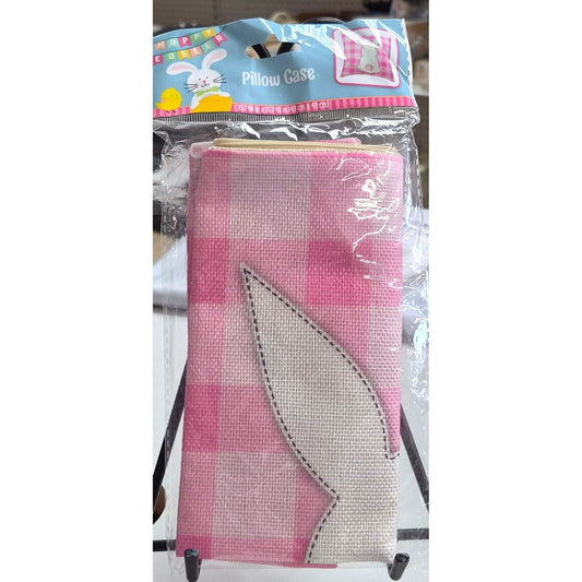 Easter Bunny Pink & White Pillowcase Square  15.48 x 15.48