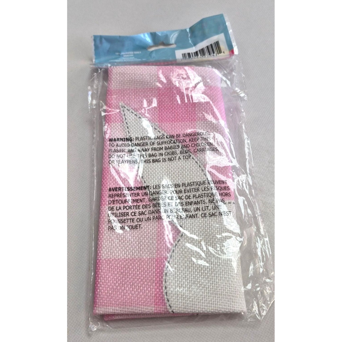 Easter Bunny Pink & White Pillowcase Square  15.48 x 15.48