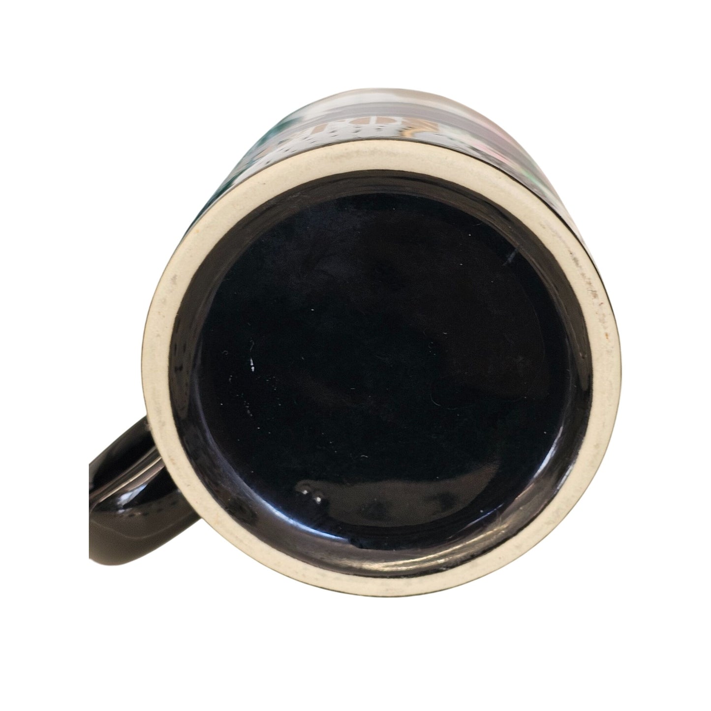 Vintage Black Ceramic Washington Mug With Sailboat & Sunset Design