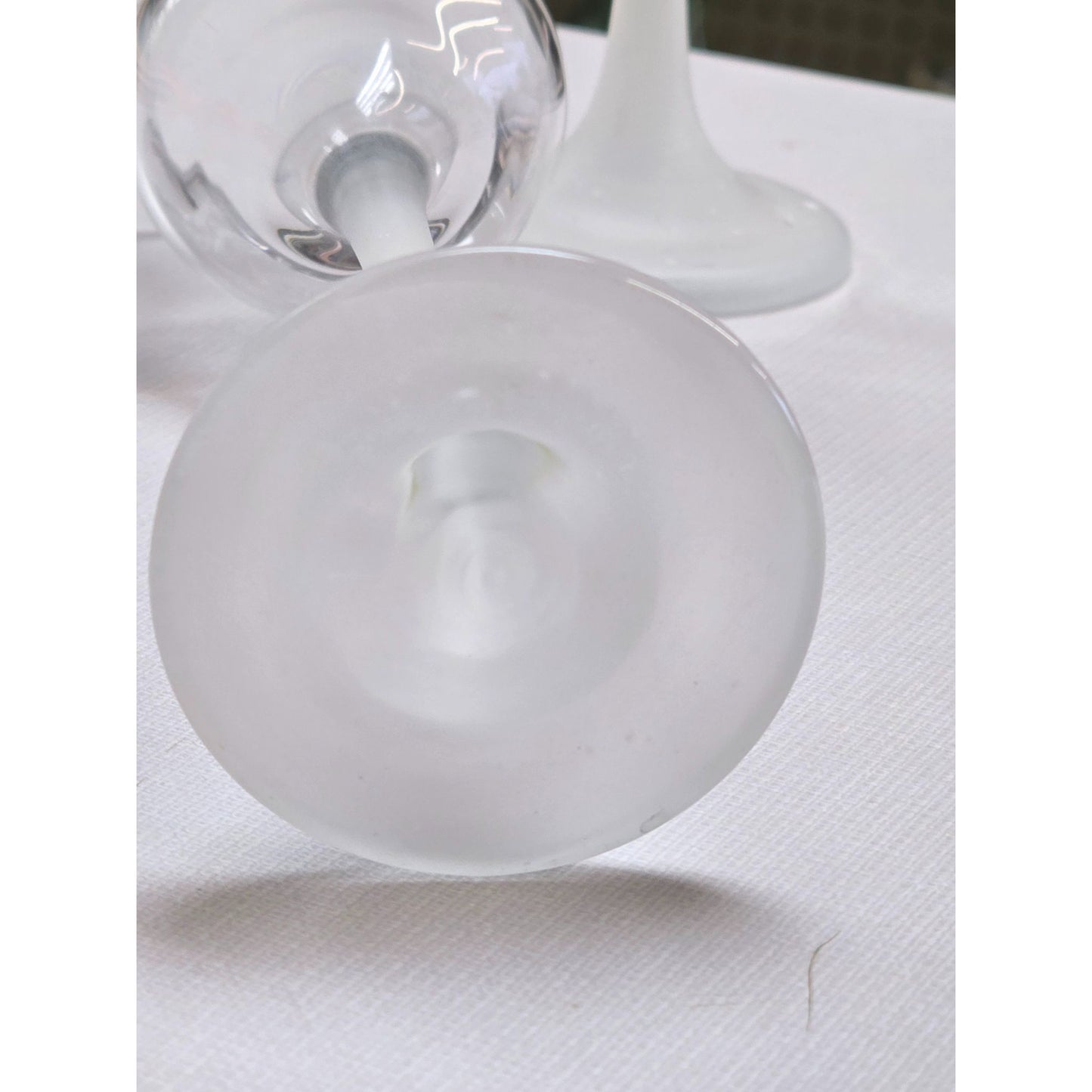 Frosted Glass Long Stemmed Candle Tealight Holders Votive