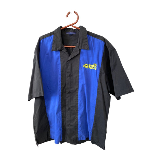 Port Authority Knuckleheads Bowling & Amusement Park Shirt XL Black & Blue
