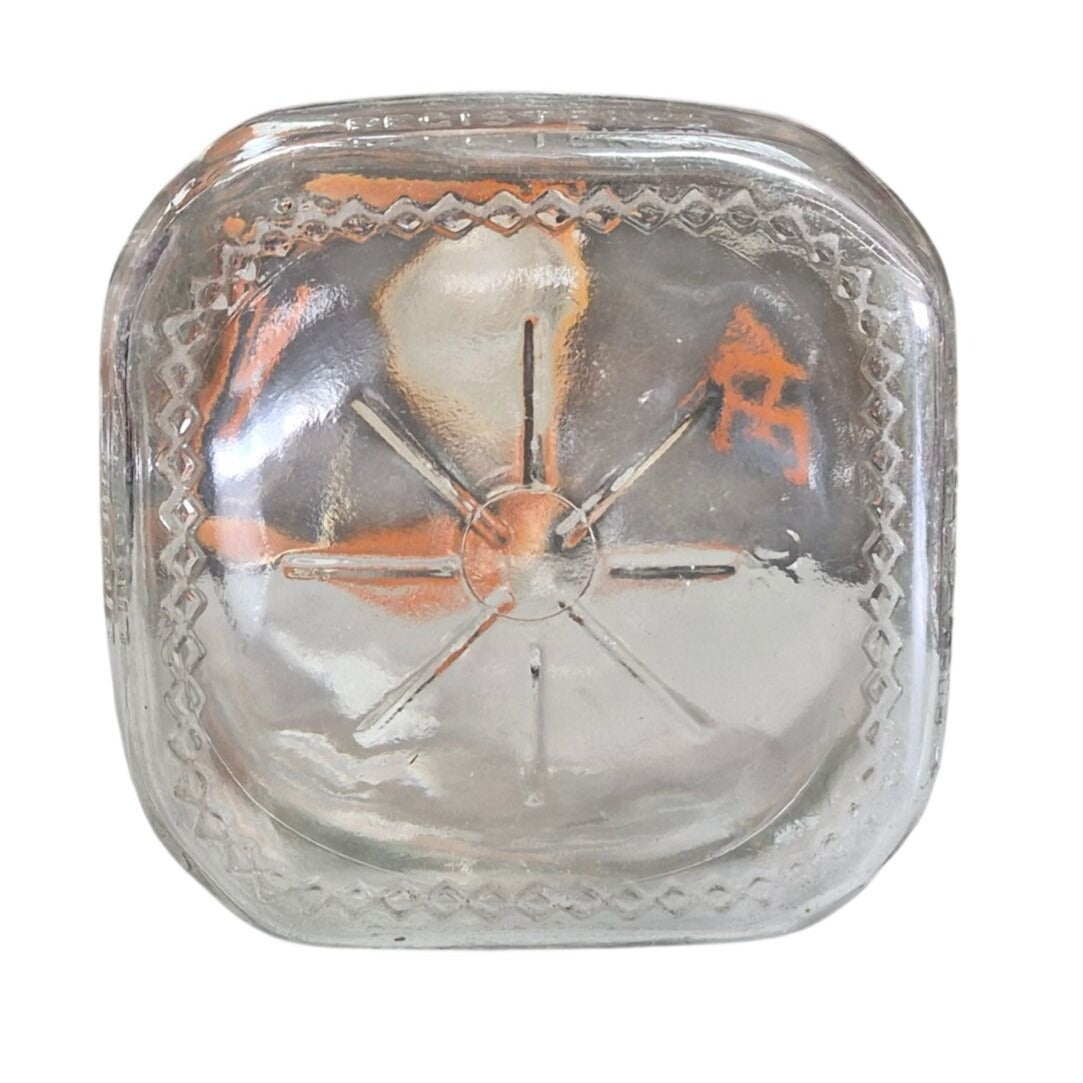 Vintage One Gallon Glass Jar Orange AE Logo