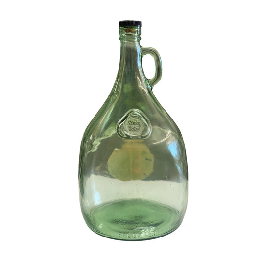 Paul Masson Vintage Green Glass Jug 1 Gallon With Handle