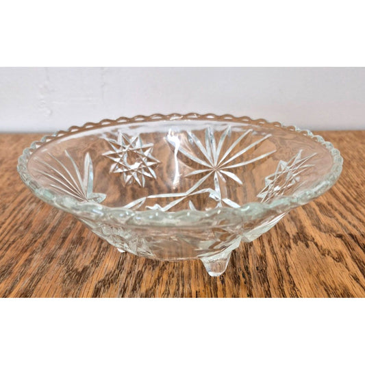 Vintage Footed Bowl Starburst