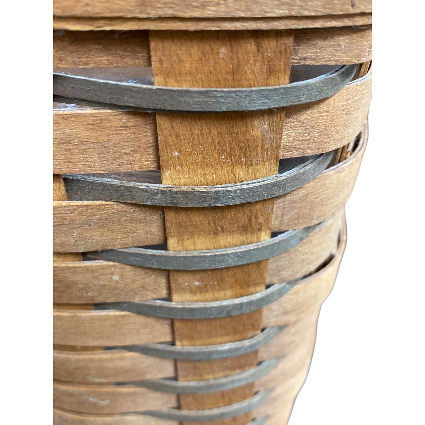 Longaberger 1989 Brown Basket With Handle 8.25”x6” x6”