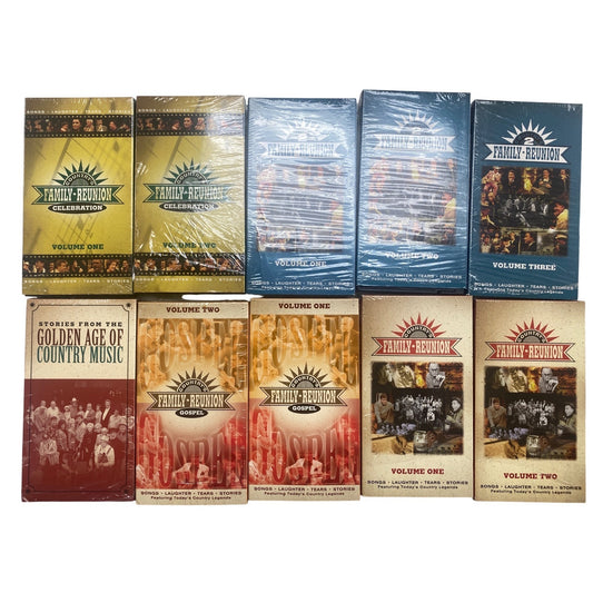 Country Family Reunion VHS Collection Volumes 1-3 & Gospel Stories Golden Age Of Country Music Set