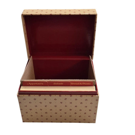 NEW Avon Country Christmas Recipe Box  1982