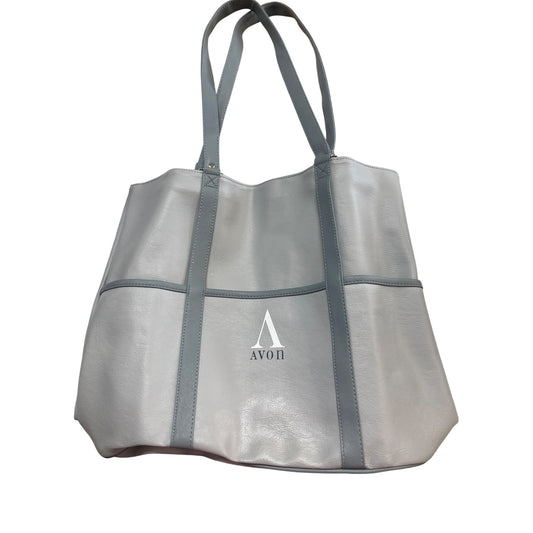 Avon Light Gray Faux Leather Tote Bag With Multiple Compartments & Double Straps - Spacious & Stylish For Everyday Use