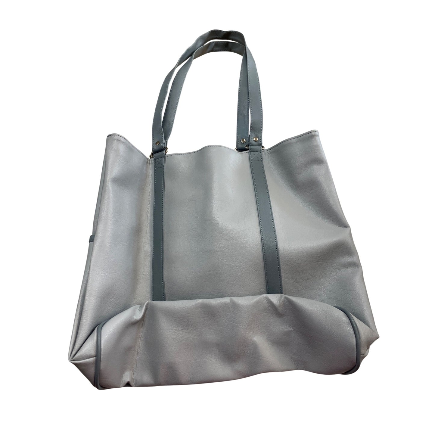 Avon Light Gray Faux Leather Tote Bag With Multiple Compartments & Double Straps - Spacious & Stylish For Everyday Use
