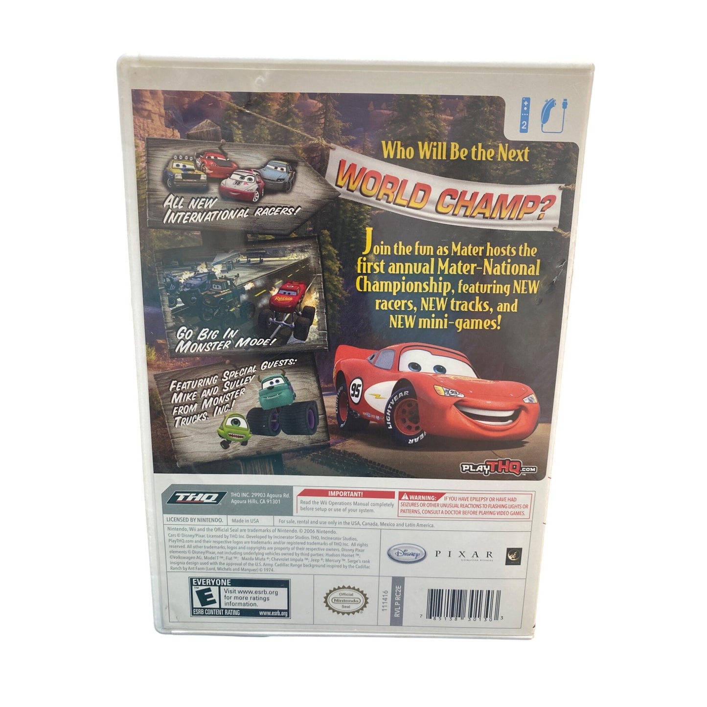 Disney Pixar Cars Mater-National Championship Wii Game