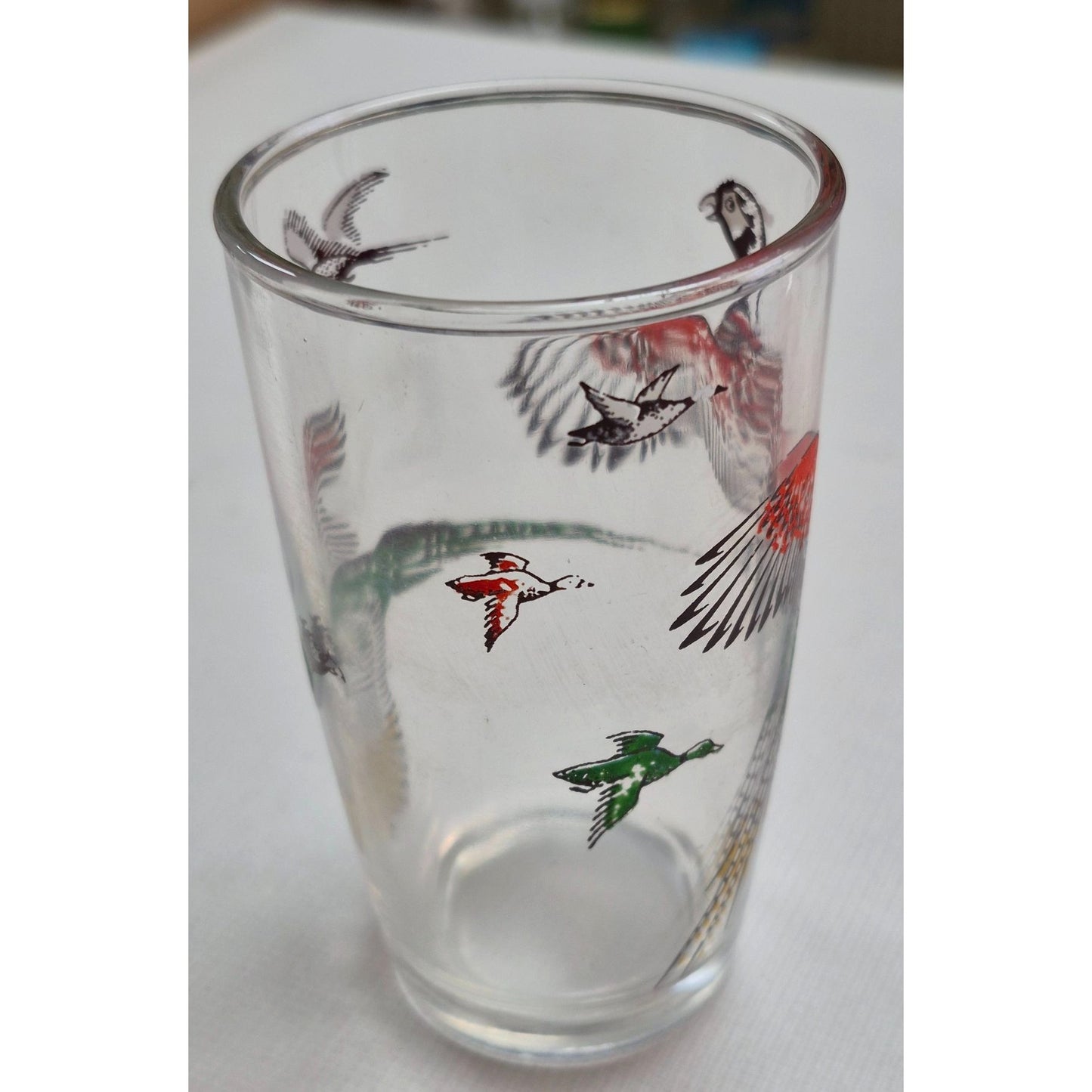 Vintage Pheasant Bird Glass Tumbler