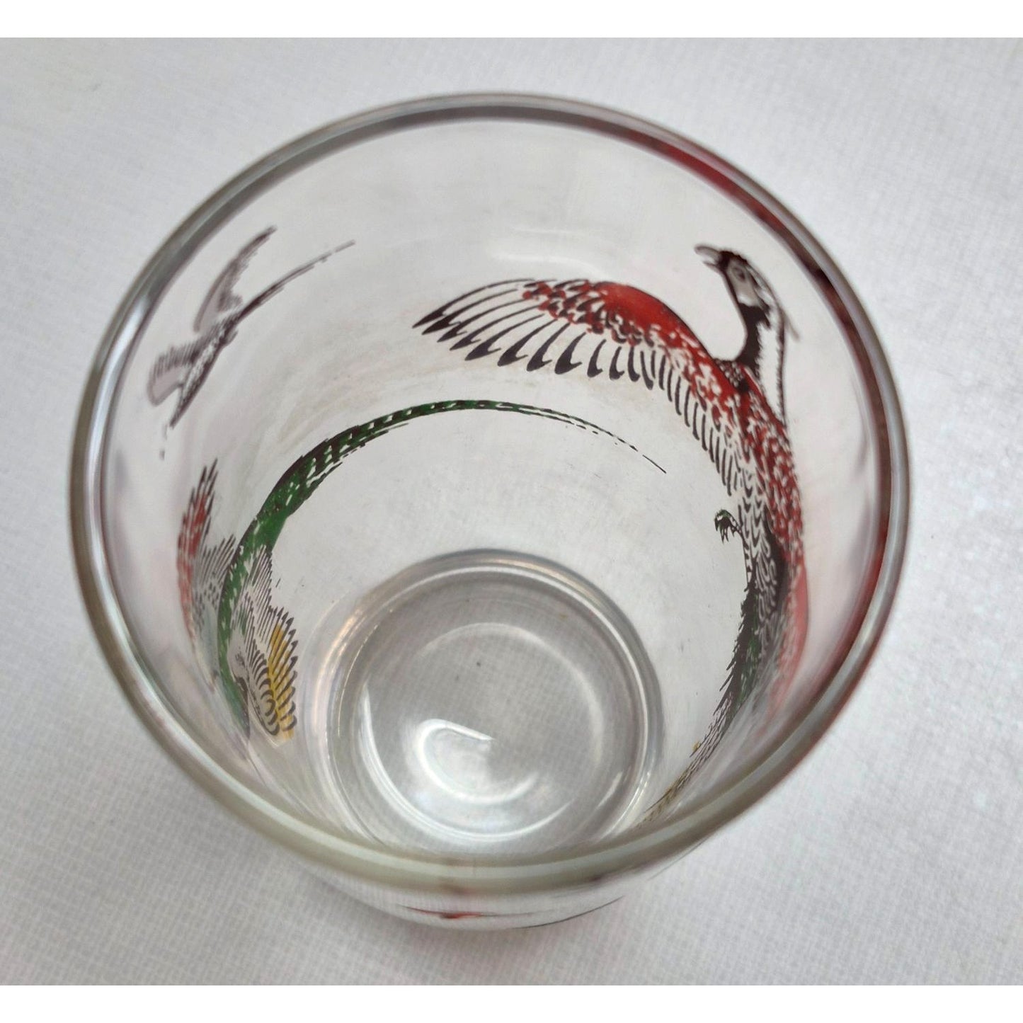 Vintage Pheasant Bird Glass Tumbler